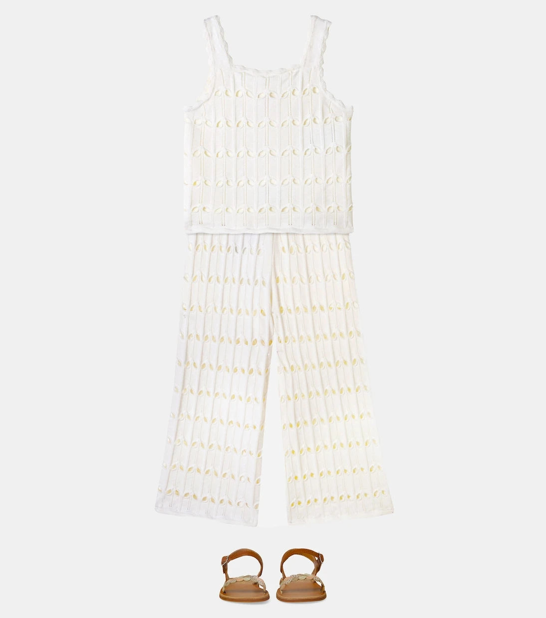 Zimmermann Kids - Knitted wool and cotton pants
