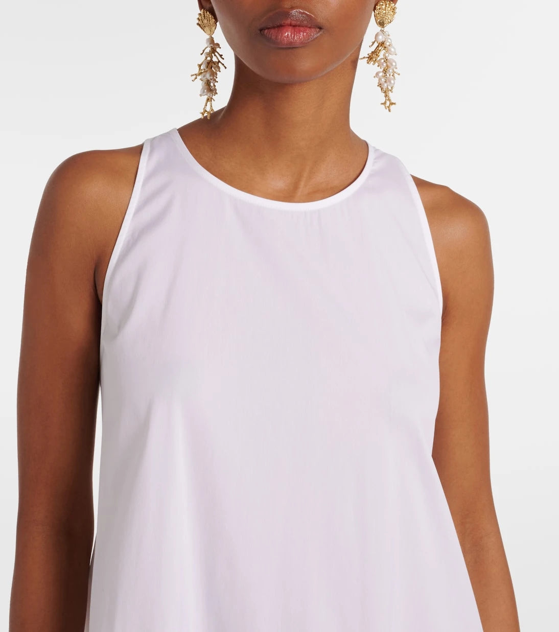 Max Mara - Romea cotton-blend poplin maxi dress