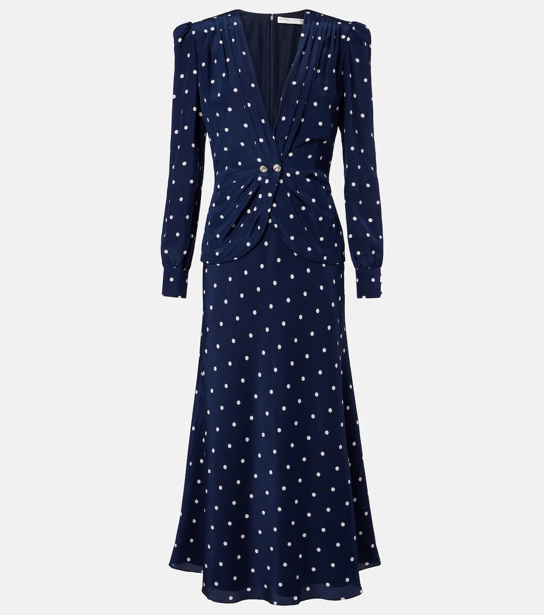 Alessandra Rich - Polka-dot silk midi dress