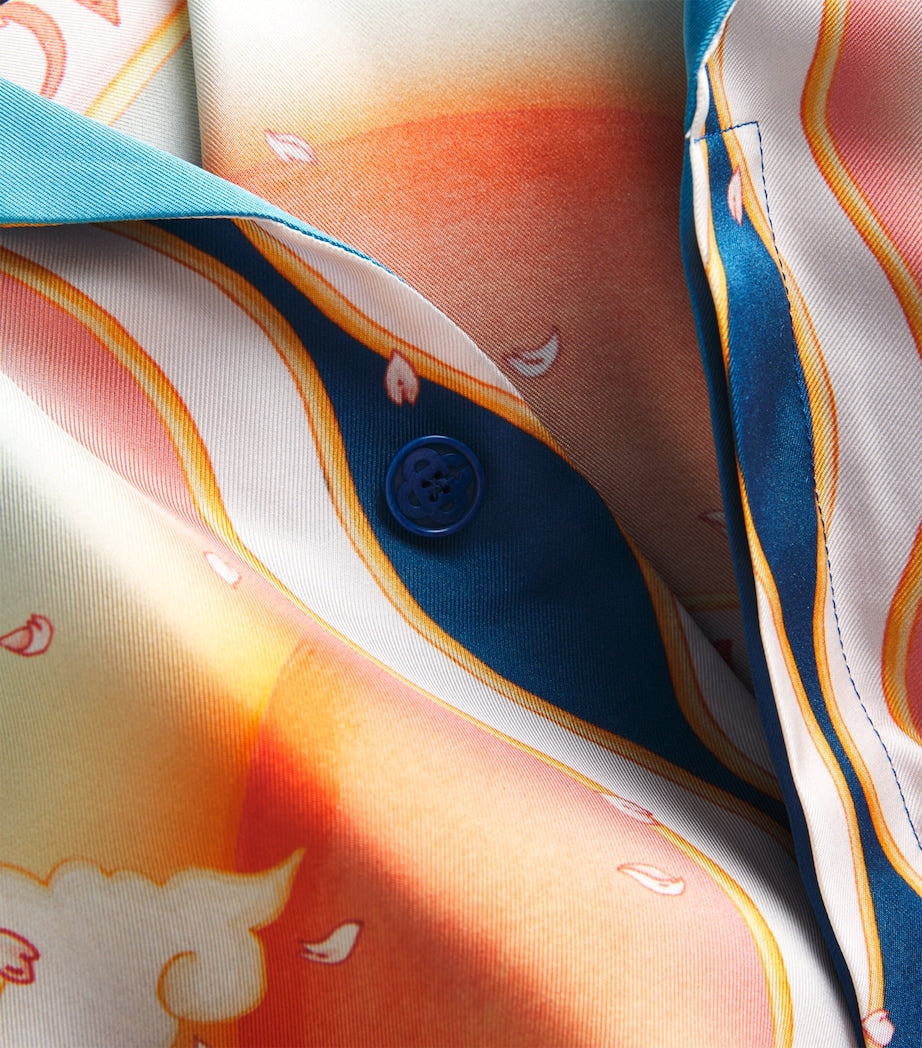 Silk Tennis Club Print Shirt