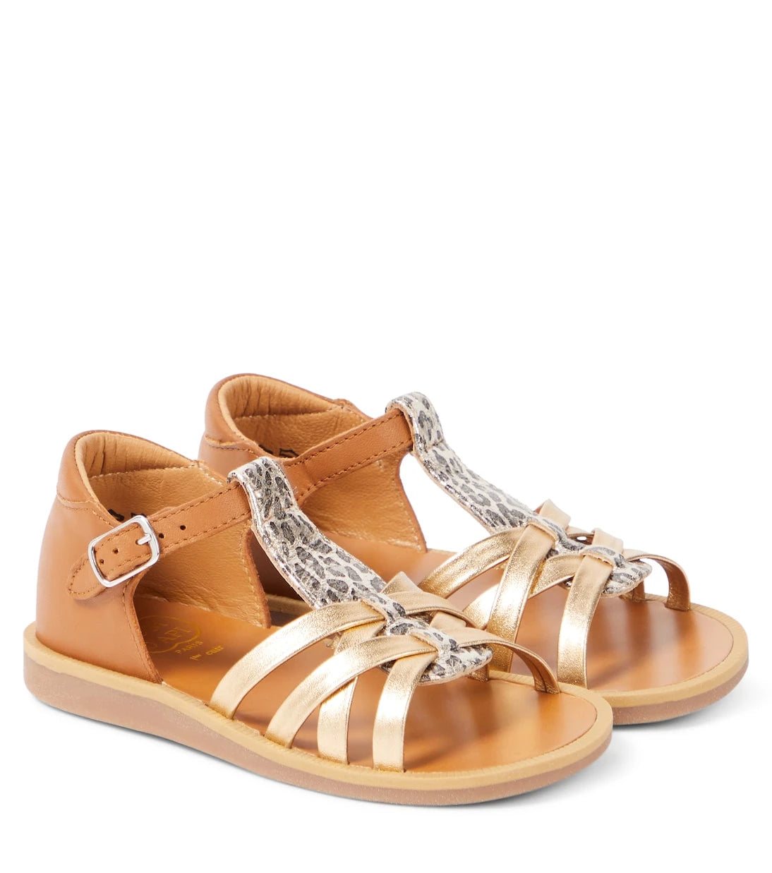 Pom d'Api - Poppy Back Neptune leather sandals