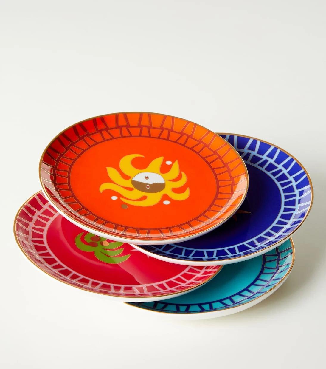 Jonathan Adler - Playa set of 4 porcelain side plates