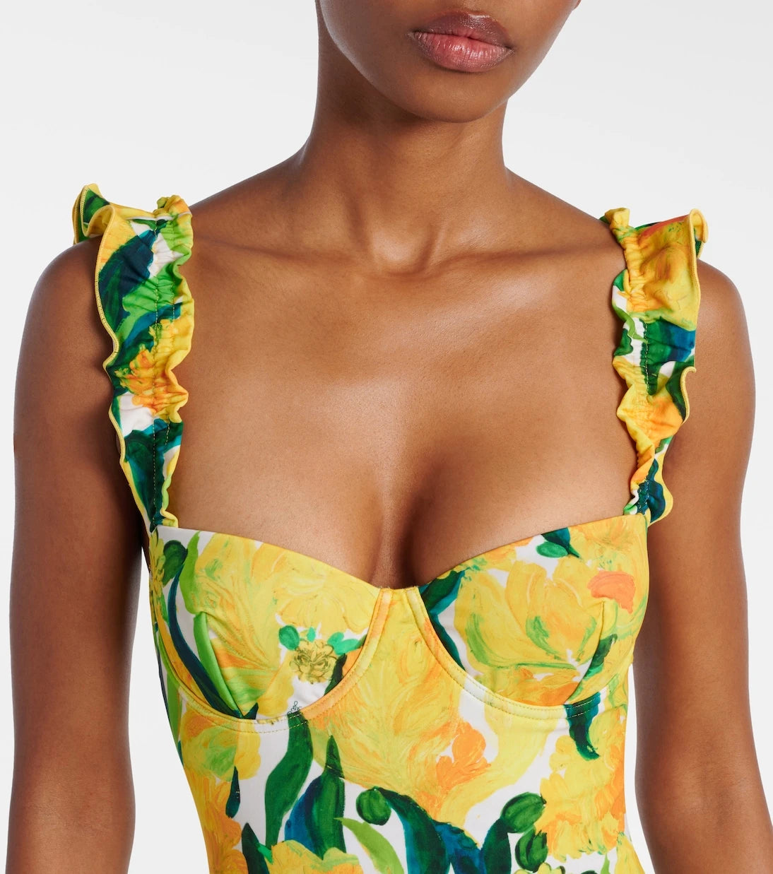 La DoubleJ - Boop floral ruffled swimsuit