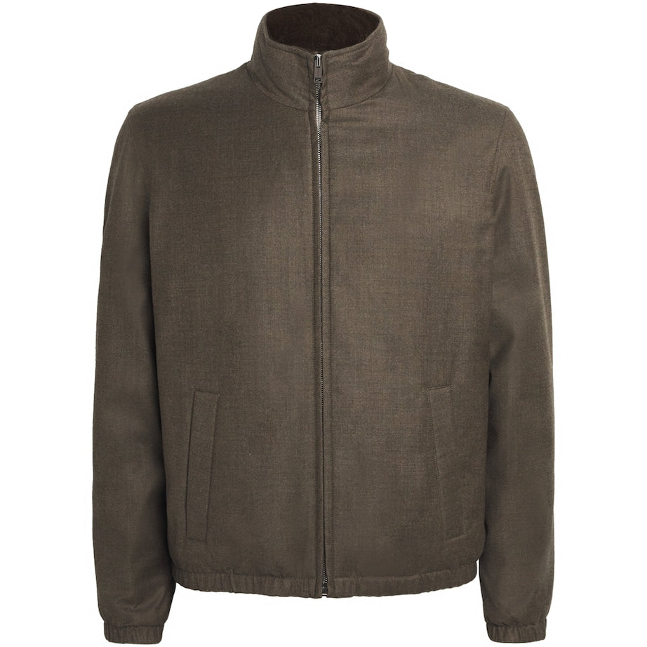 Yves Salomon Down Wool-Silk Storm System Mink-Trim Jacket