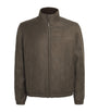 Yves Salomon Brown Down Wool-Silk Storm System Mink-Trim Jacket
