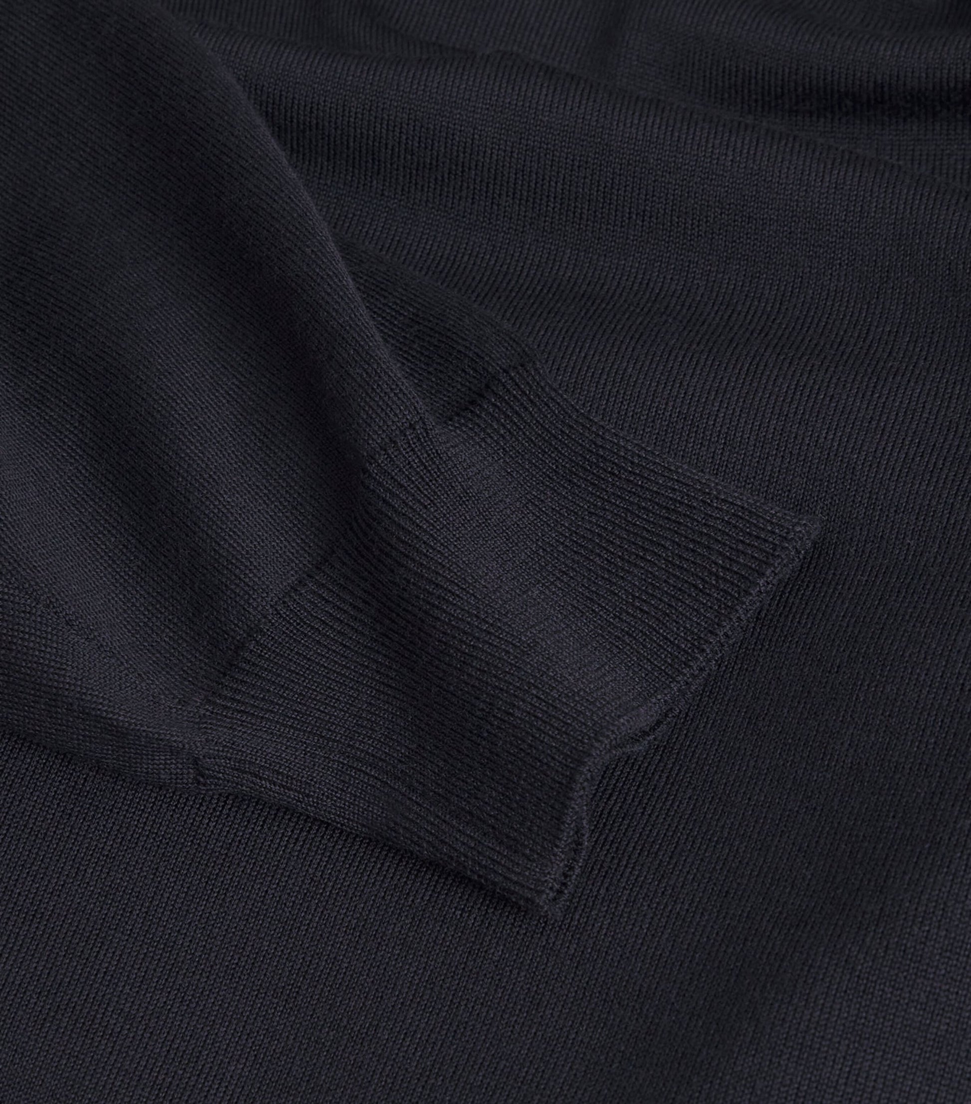Navy Virgin Wool Rollneck Sweater