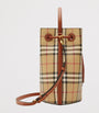 Brown Small Check Monogram Bucket Bag