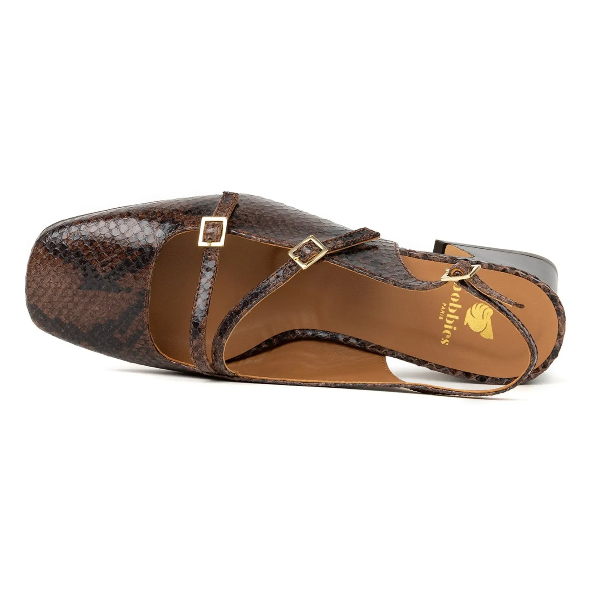 Bobbies - Babies Becca Snake Embossed Leather | Brown