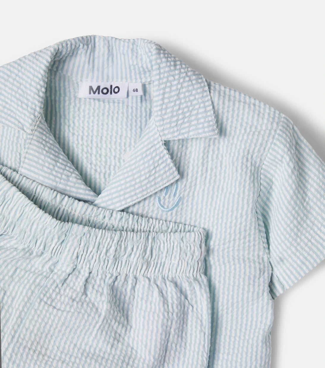 Molo - Baby Eyou striped cotton pajamas