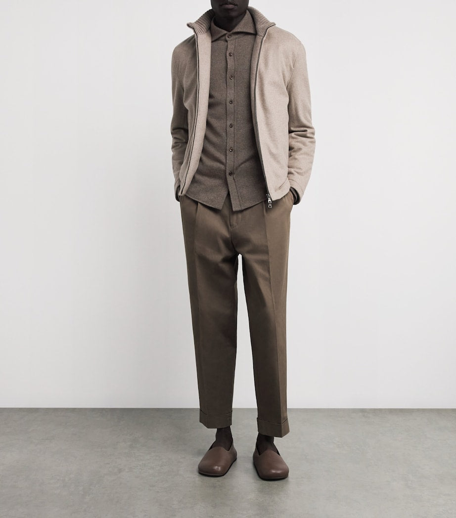 Green Cashmere Overshirt