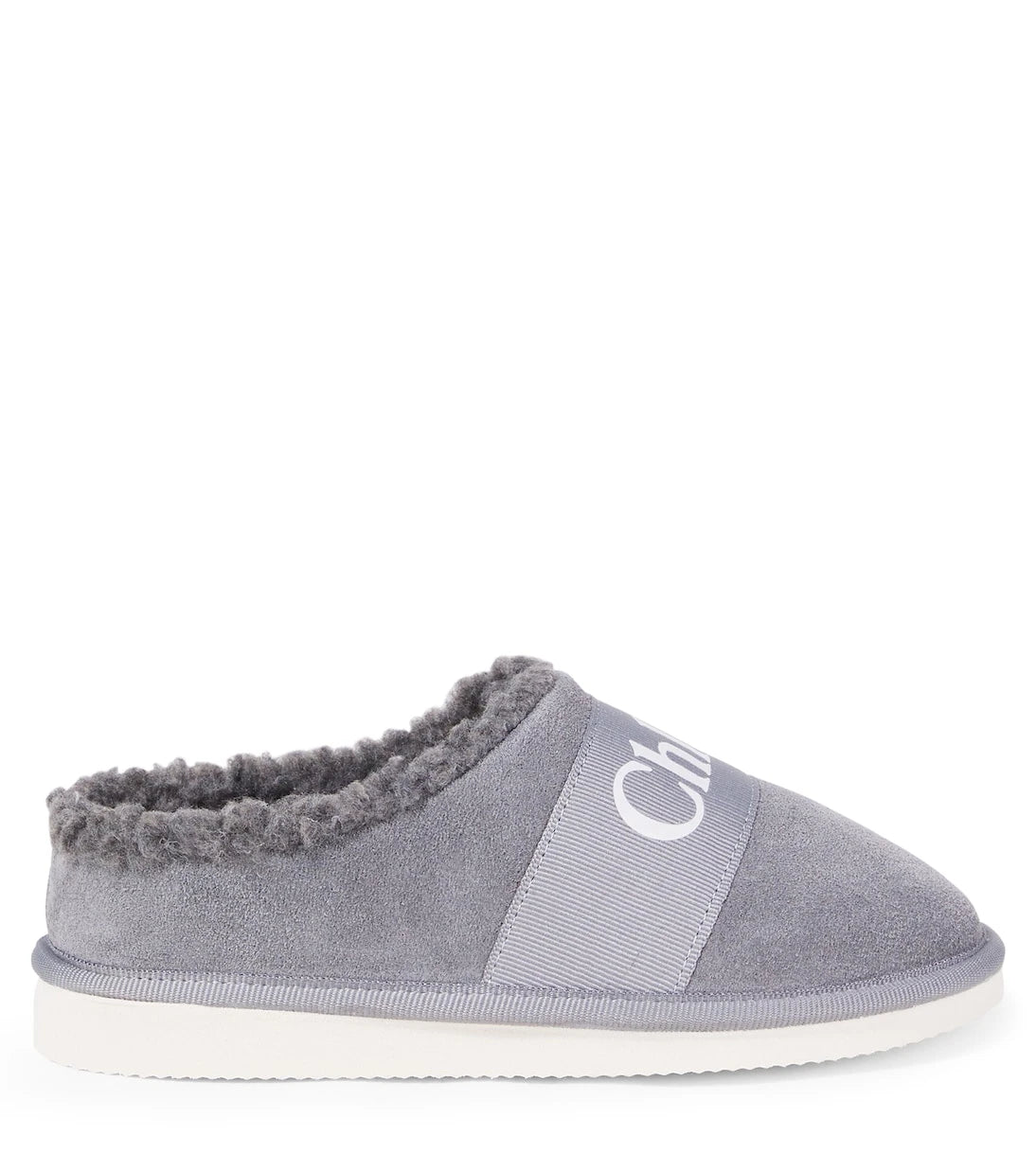 Chloé Kids - Logo suede slippers