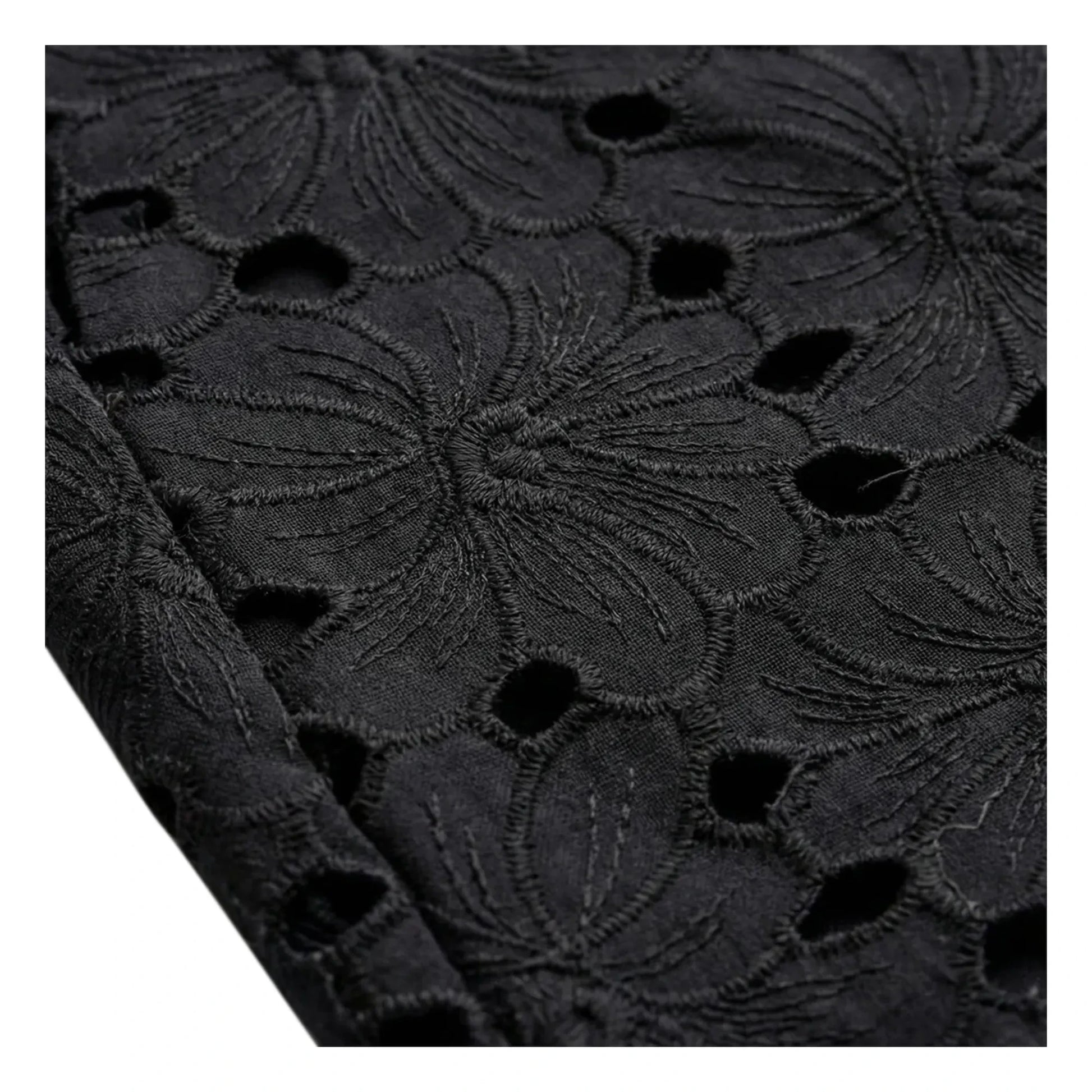 BELLEPIECE - Sicily Cotton Embroidered Pants | Black