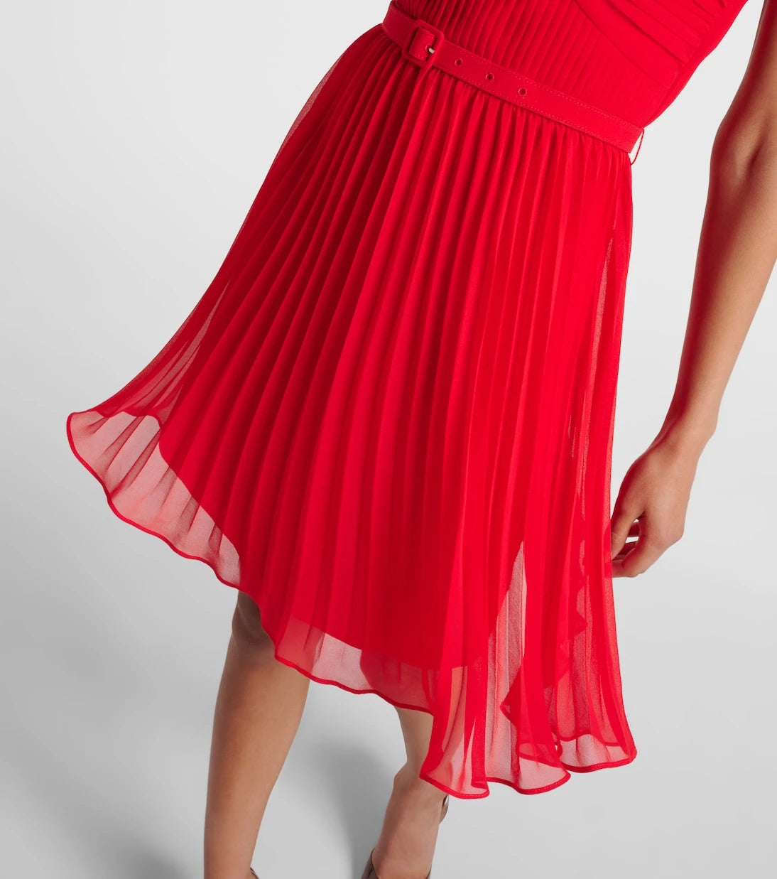Self-Portrait - Off-shoulder chiffon minidress