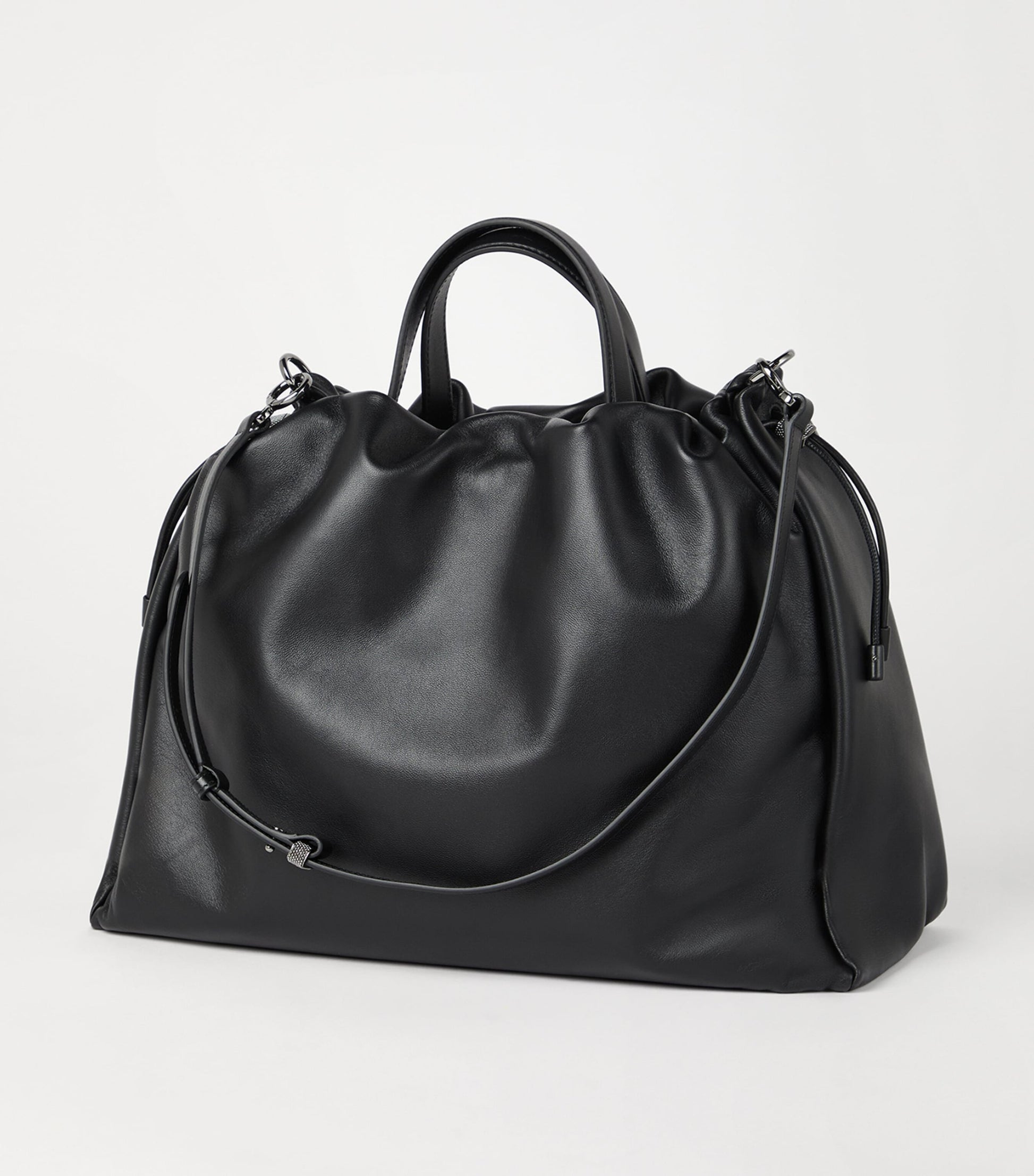 Large Leather Mellow Bucket Bag C101