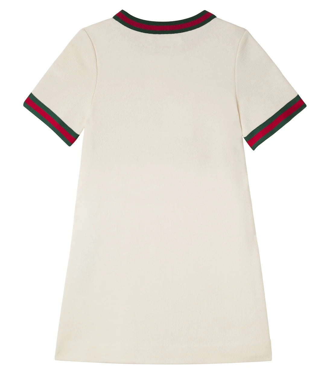 Gucci Kids - فستان قطني بشريط ويب وحلية هورسبت
