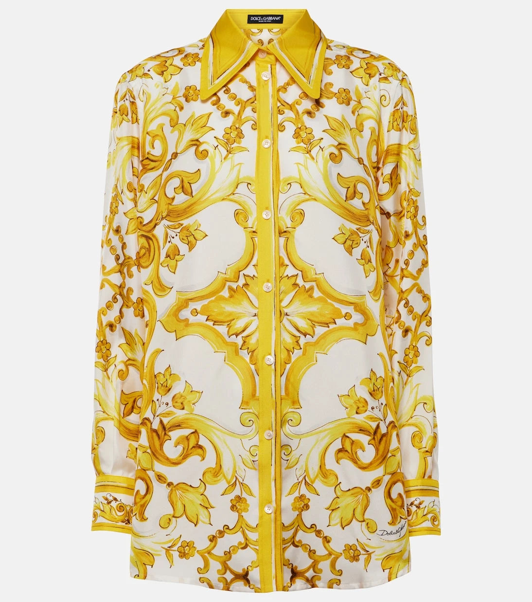 Dolce&Gabbana - Majolica silk twill shirt