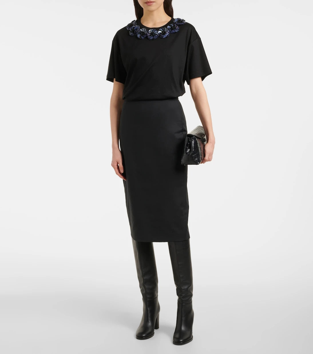 Max Mara - Gennaio embellished jersey top
