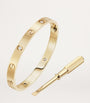 Cartier Yellow Gold and Diamond Brushed Love Bangle