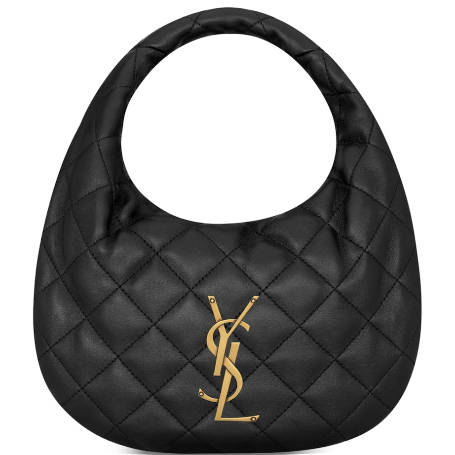 Saint Laurent Black Icarino Quilted Top-Handle Bag