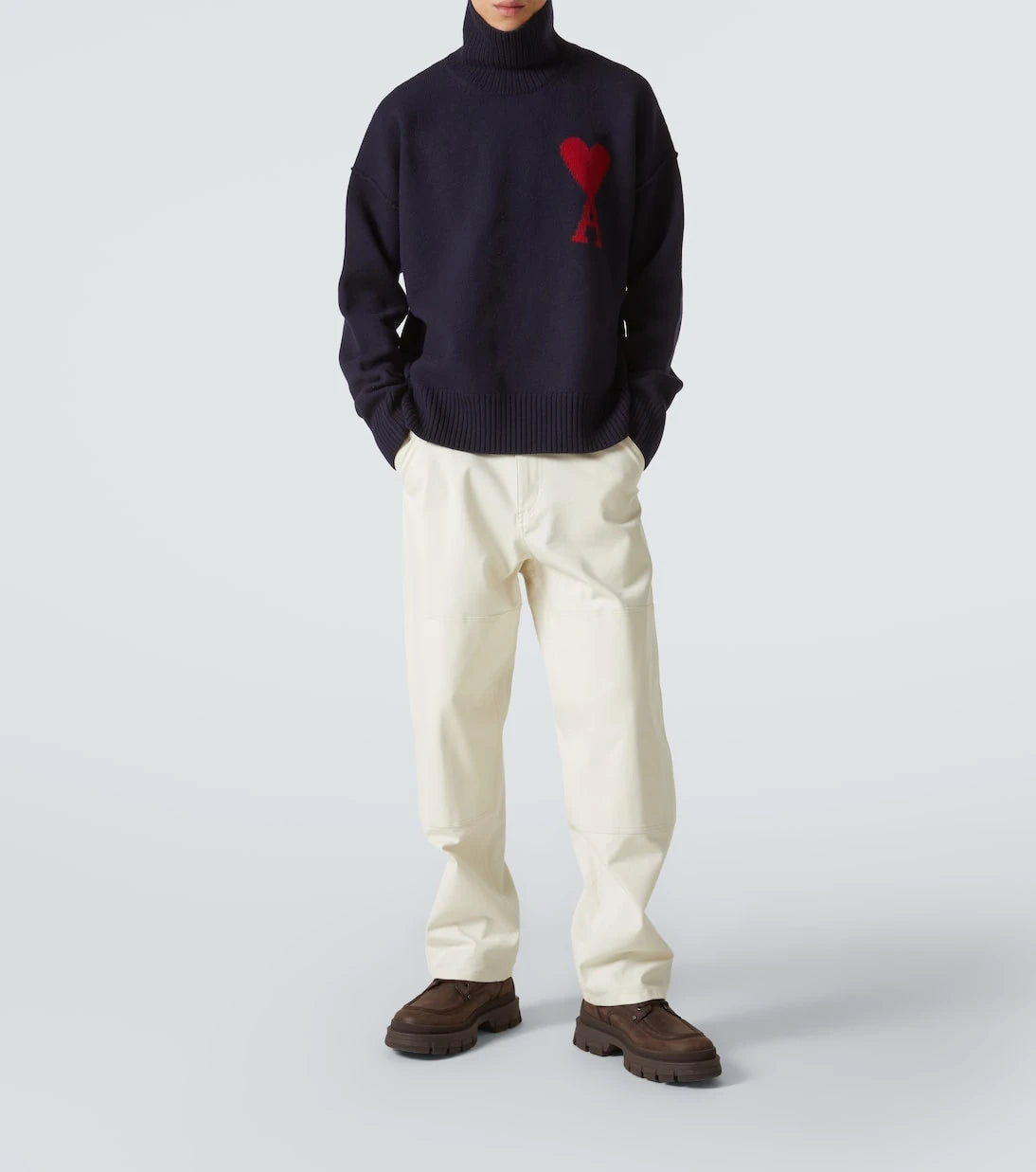 Ami Paris - Ami De Cœur virgin wool turtleneck sweater