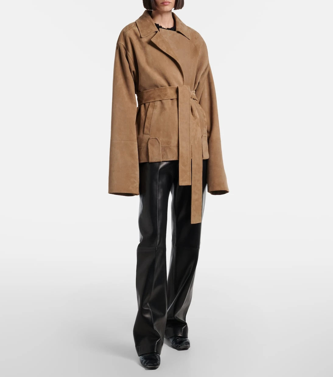 Khaite - Mita leather straight pants