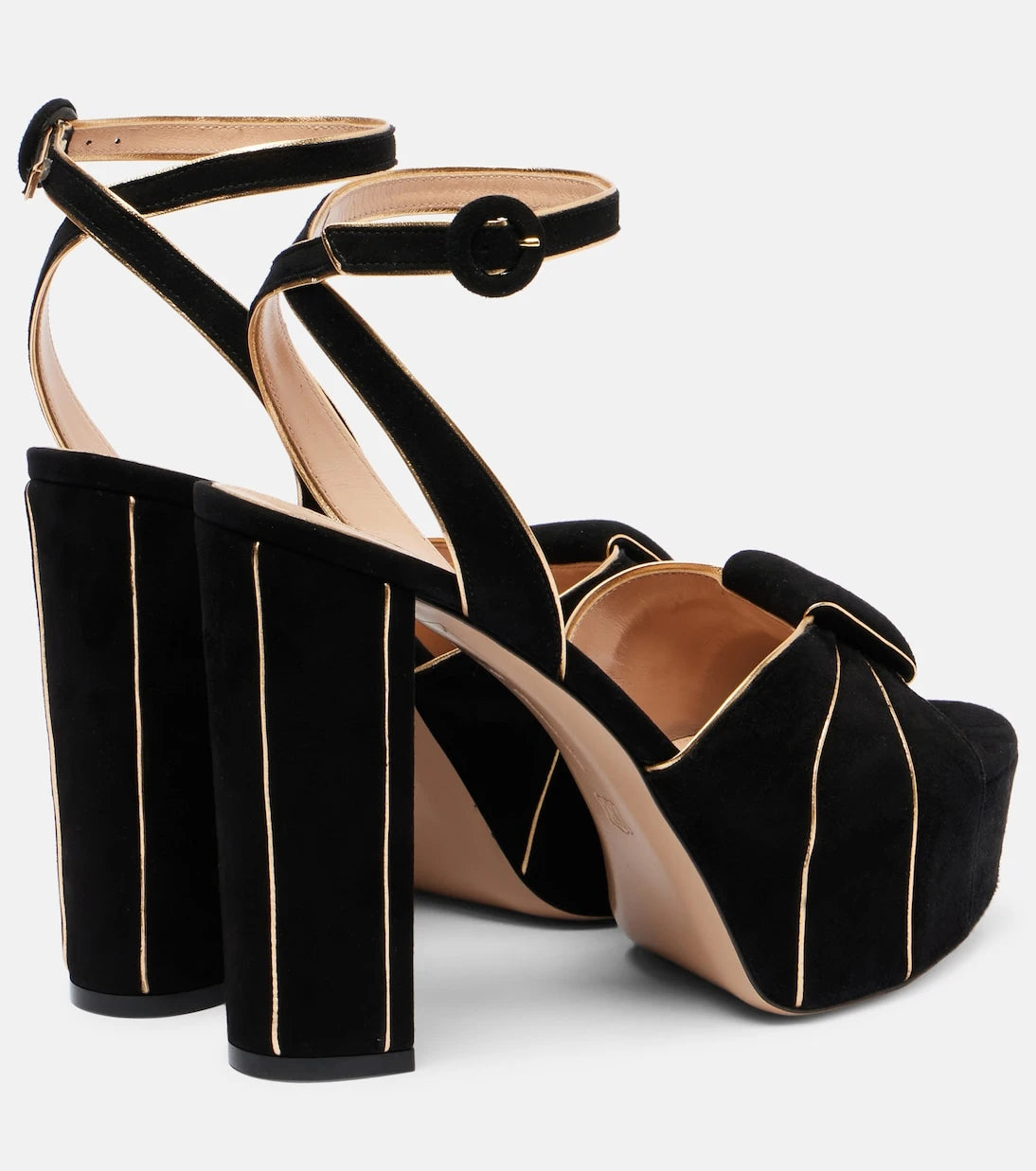 Gianvito Rossi - 125 bow-detail suede platform sandals