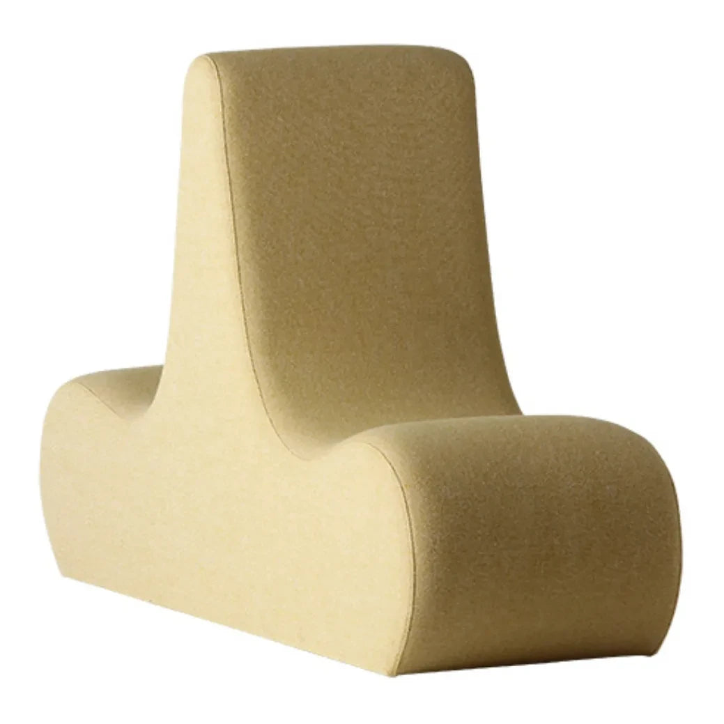Verpan - Welle Double Lounge Module - Wool | Pale yellow