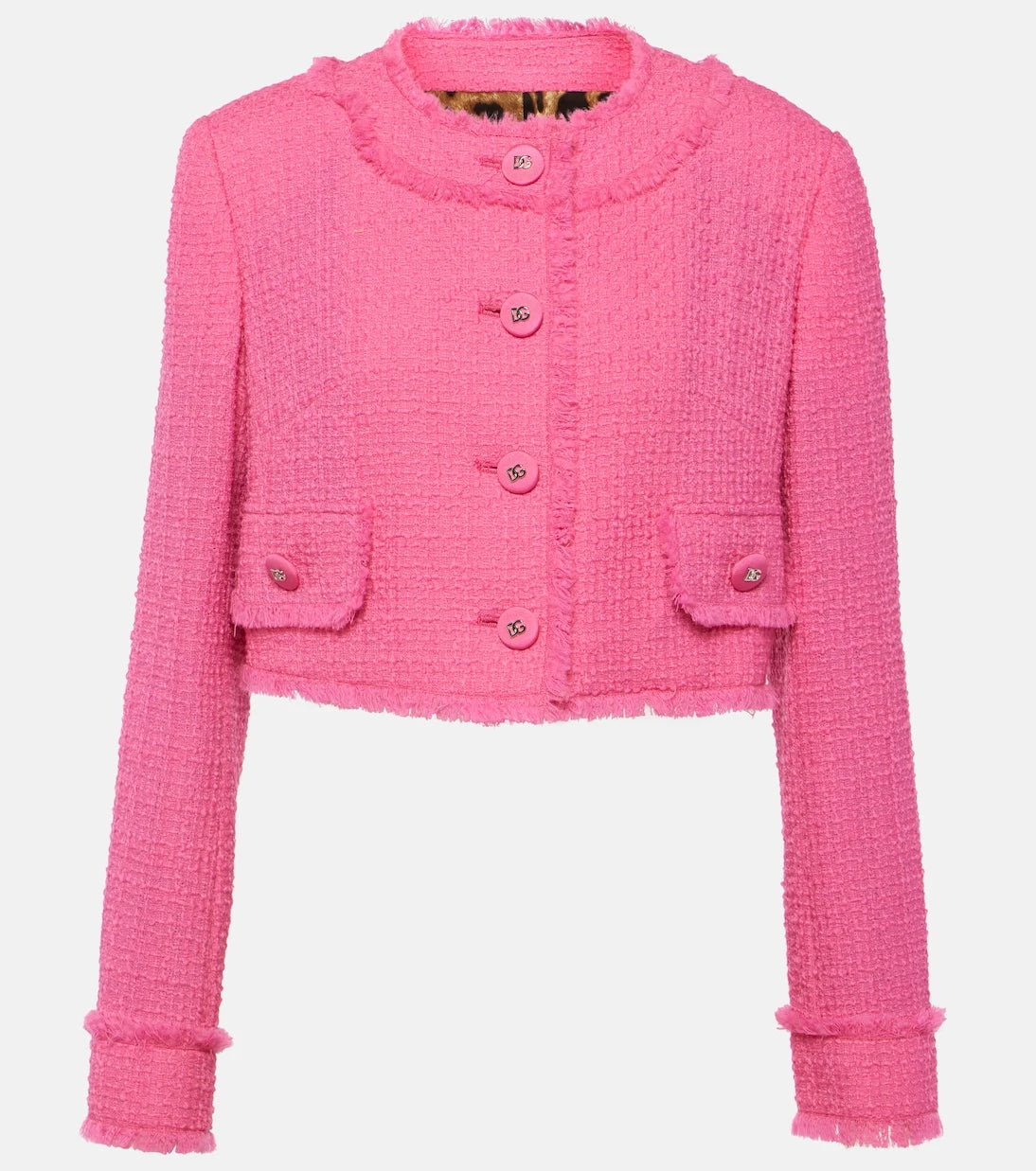 Dolce&Gabbana - Cropped wool-blend tweed jacket