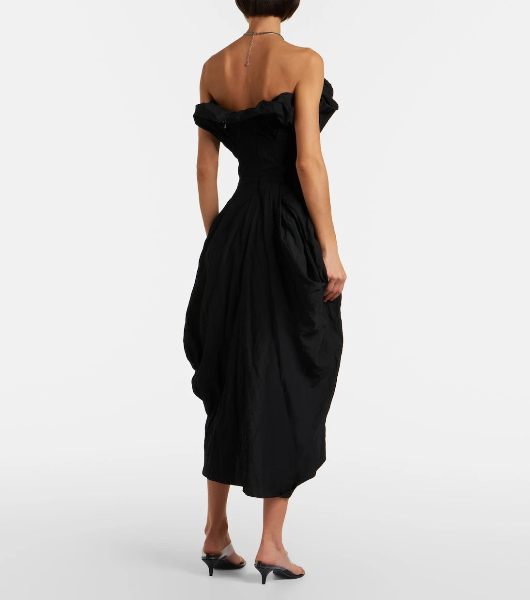 Magda Butrym - Draped cotton-blend cocktail dress