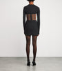 Nensi Dojaka Black Mesh Corseted Mini Dress