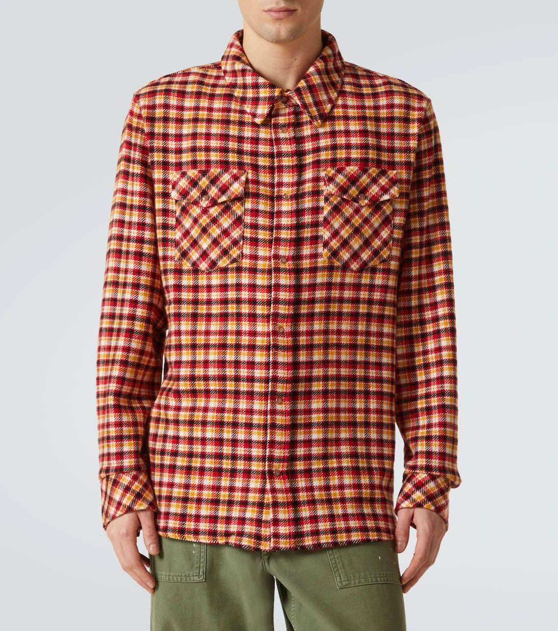 God's True Cashmere - Time plaid cashmere shirt