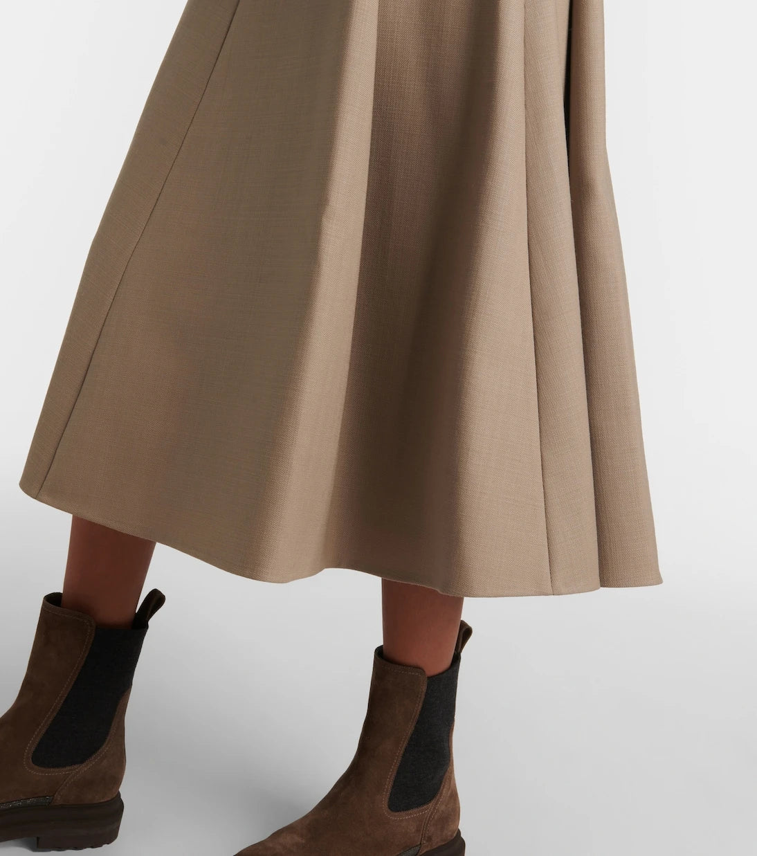 Brunello Cucinelli - Wool midi skirt