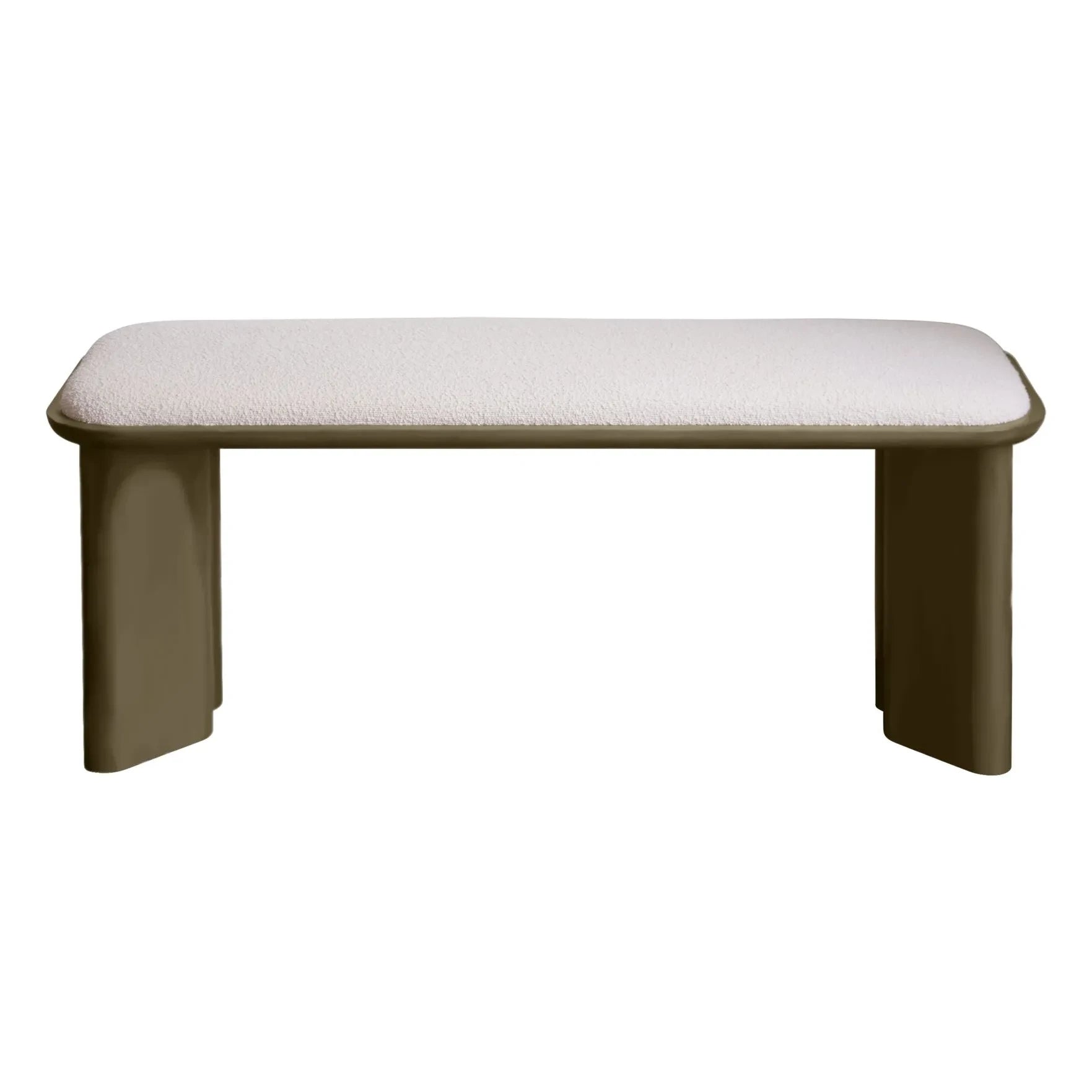 Gabrielle Paris - Lazarus bench in lacquered wood | Khaki