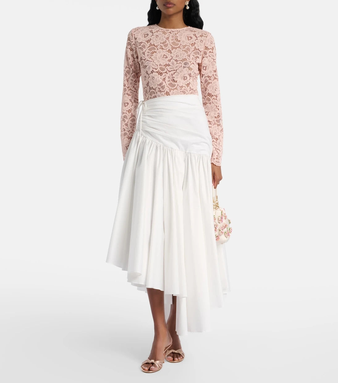 Self-Portrait - Floral lace bodysuit