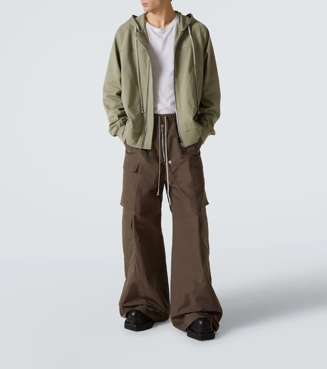 Rick Owens - Zip-up cotton jersey hoodie
