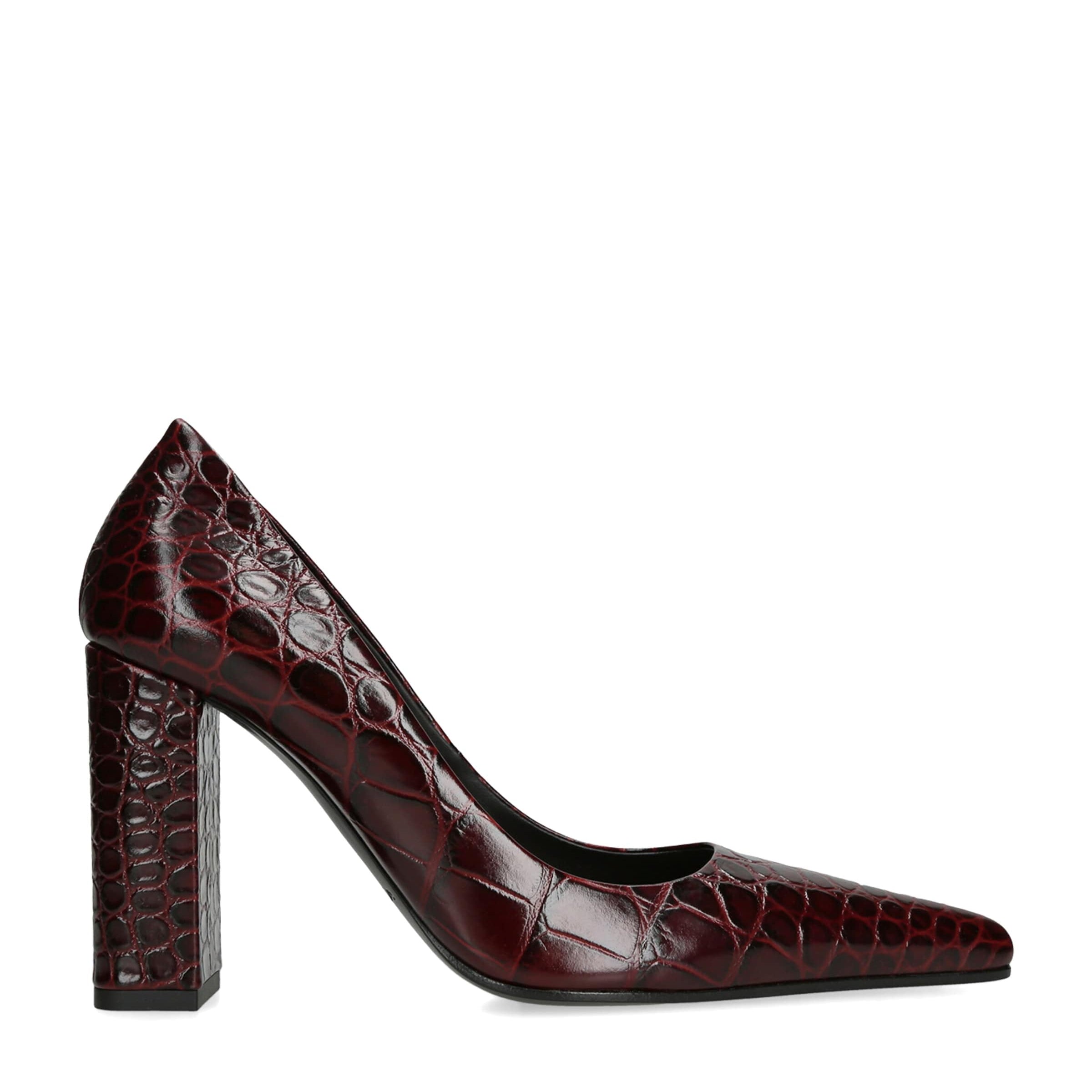 Alaïa Burgundy Leather Point-Toe Pumps 90