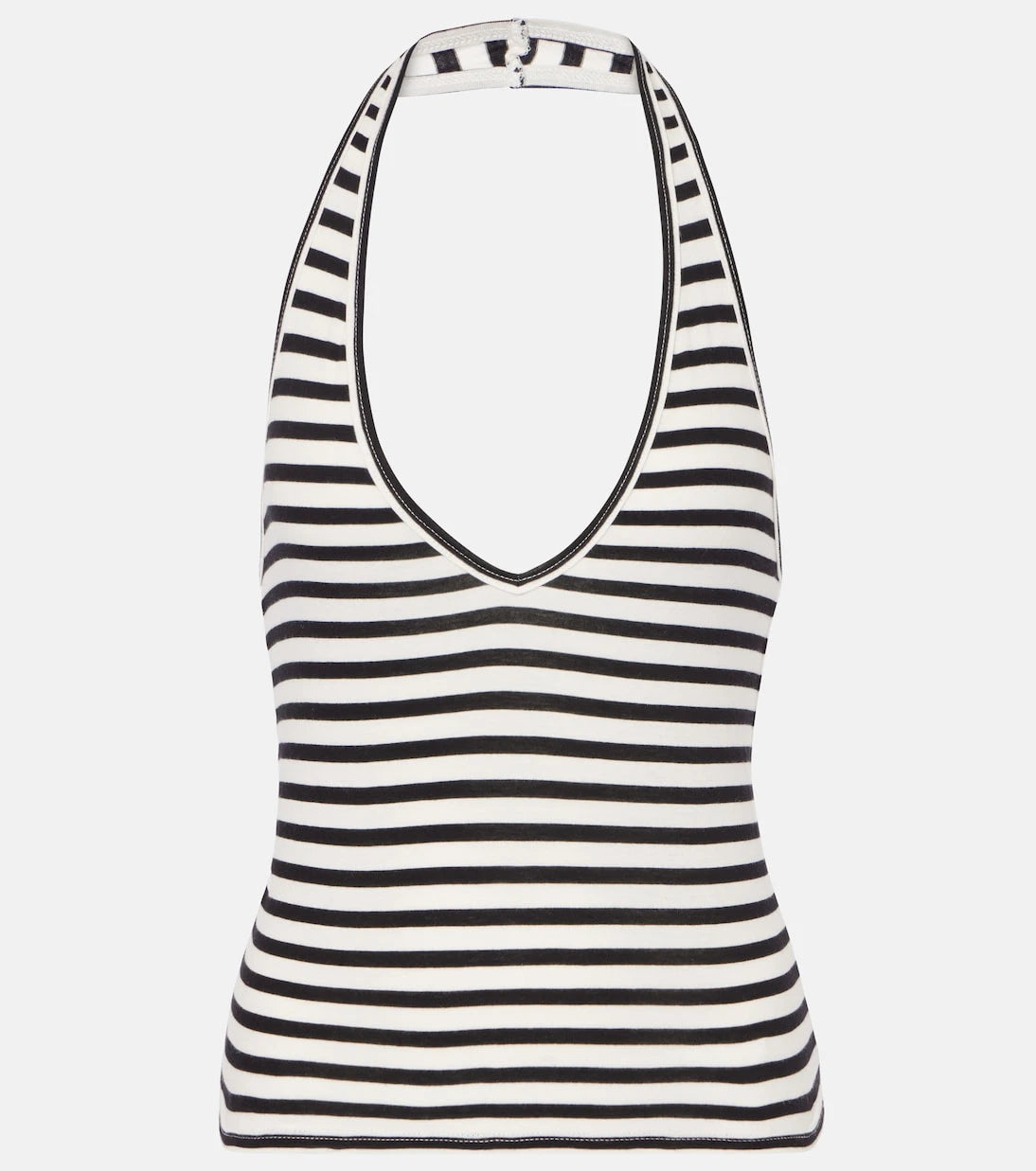 Nili Lotan - Britt halterneck cotton jersey top