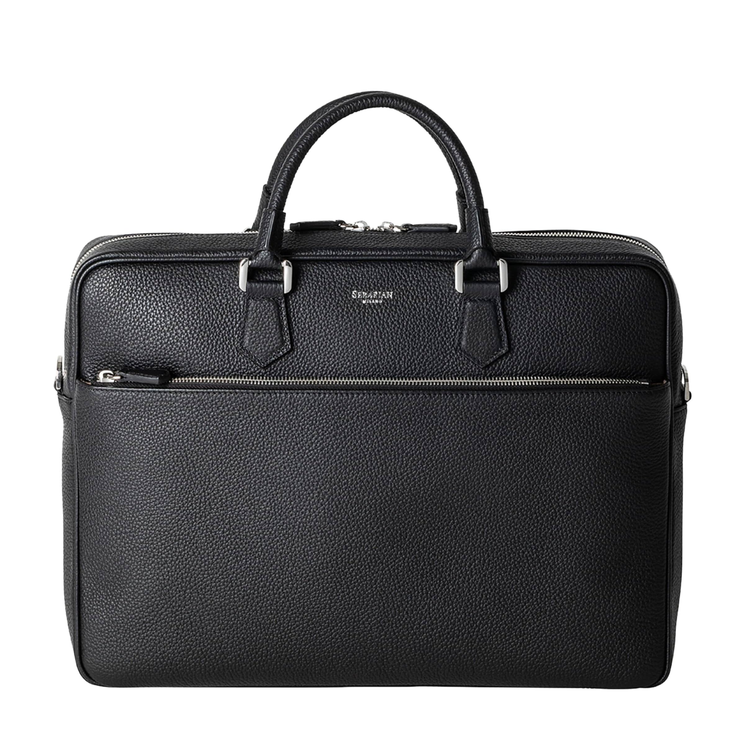 Slim Cachimere Leather Briefcase