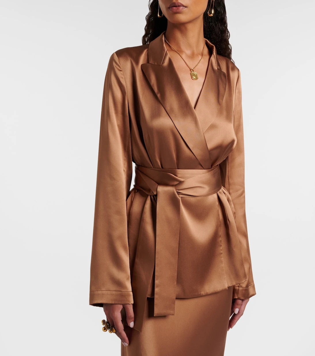 Joseph - Archer double-breasted silk satin blazer