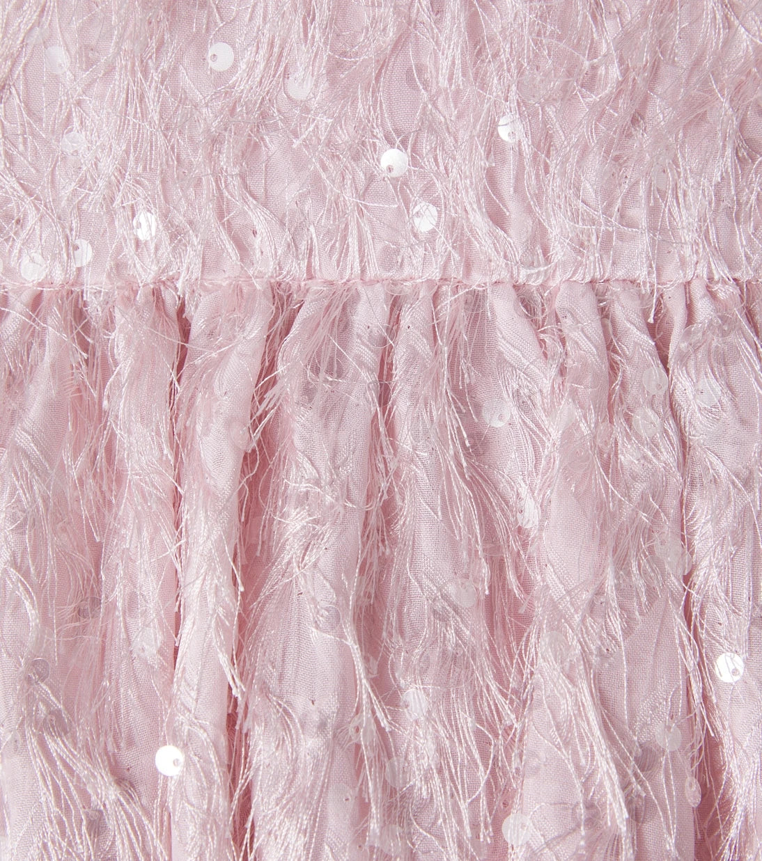 Monnalisa - Fringed sequined skirt