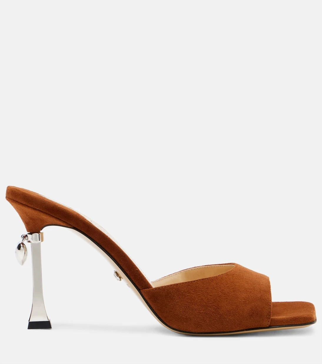 Mach & Mach - Puffy Heart Ring 95 suede mules