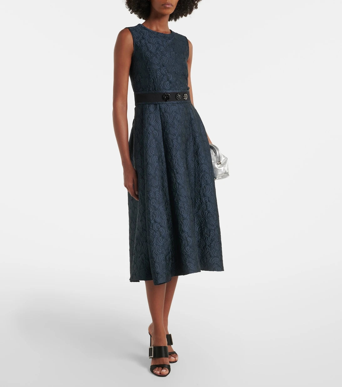 'S Max Mara - Belted jacquard midi dress
