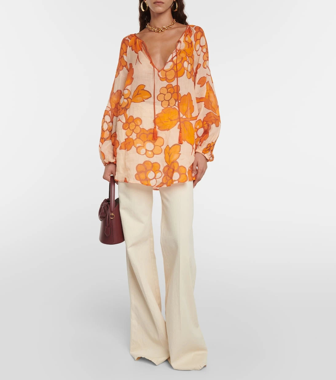 Etro - Printed ramie tunic