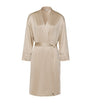 Hanro Satin Lace-Trim Lilith Robe