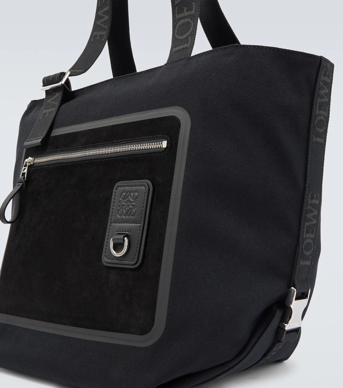 Loewe - Flex Medium canvas and suede tote bag
