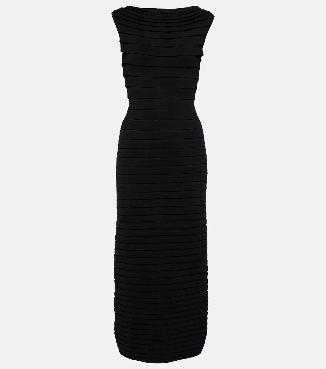 Alaïa - فستان ميدي مخطط