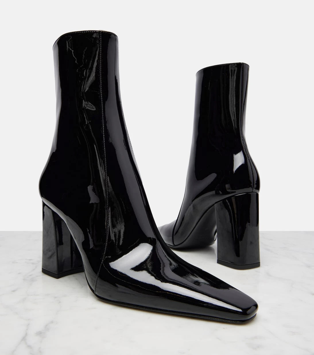 Saint Laurent - Rainer 90 patent leather ankle boots