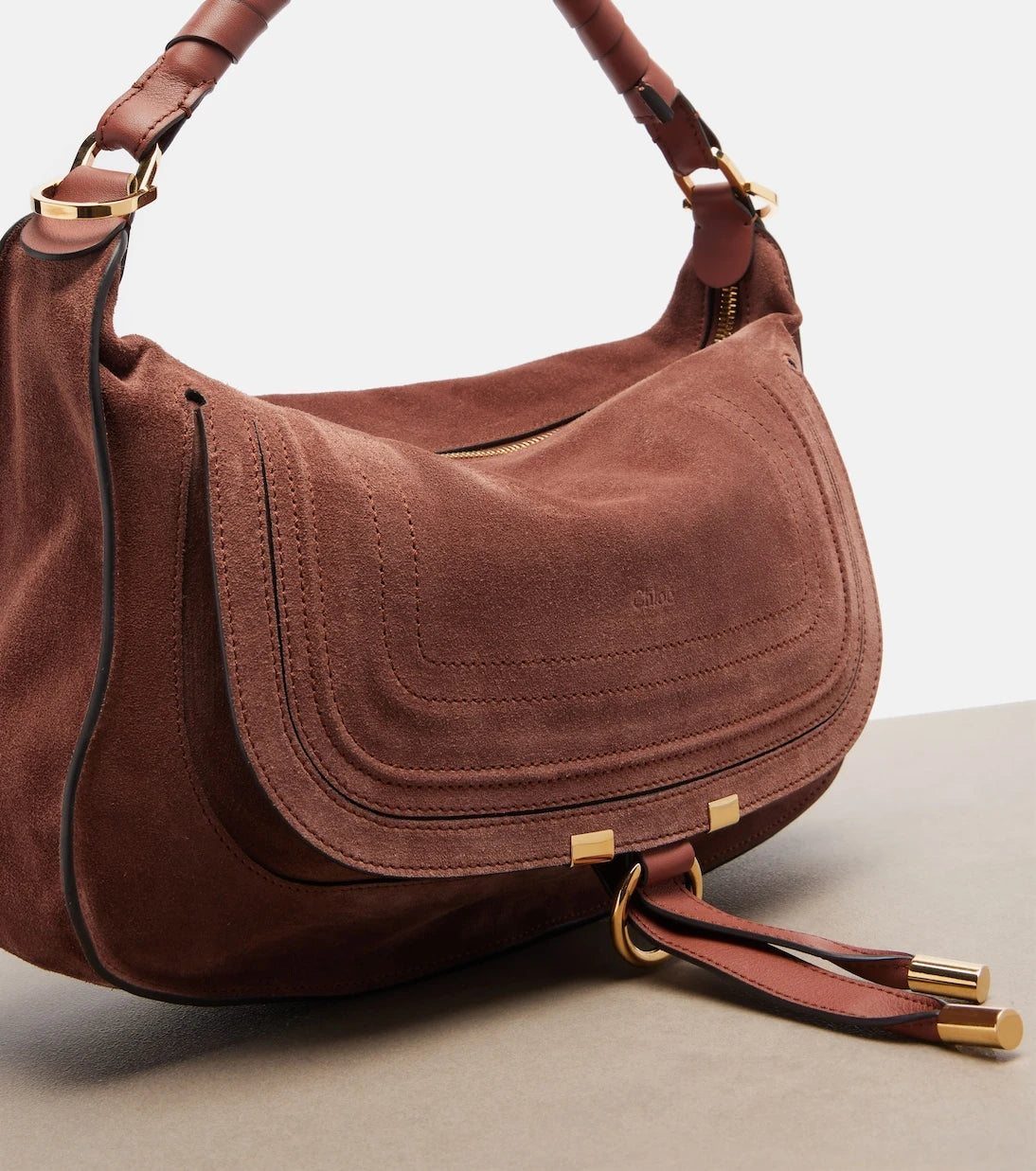 Chloé - Marcie Small suede shoulder bag
