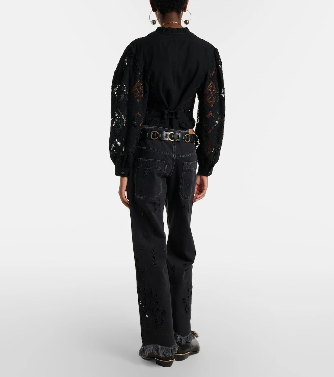 Isabel Marant - Amia broderie anglaise flared jeans