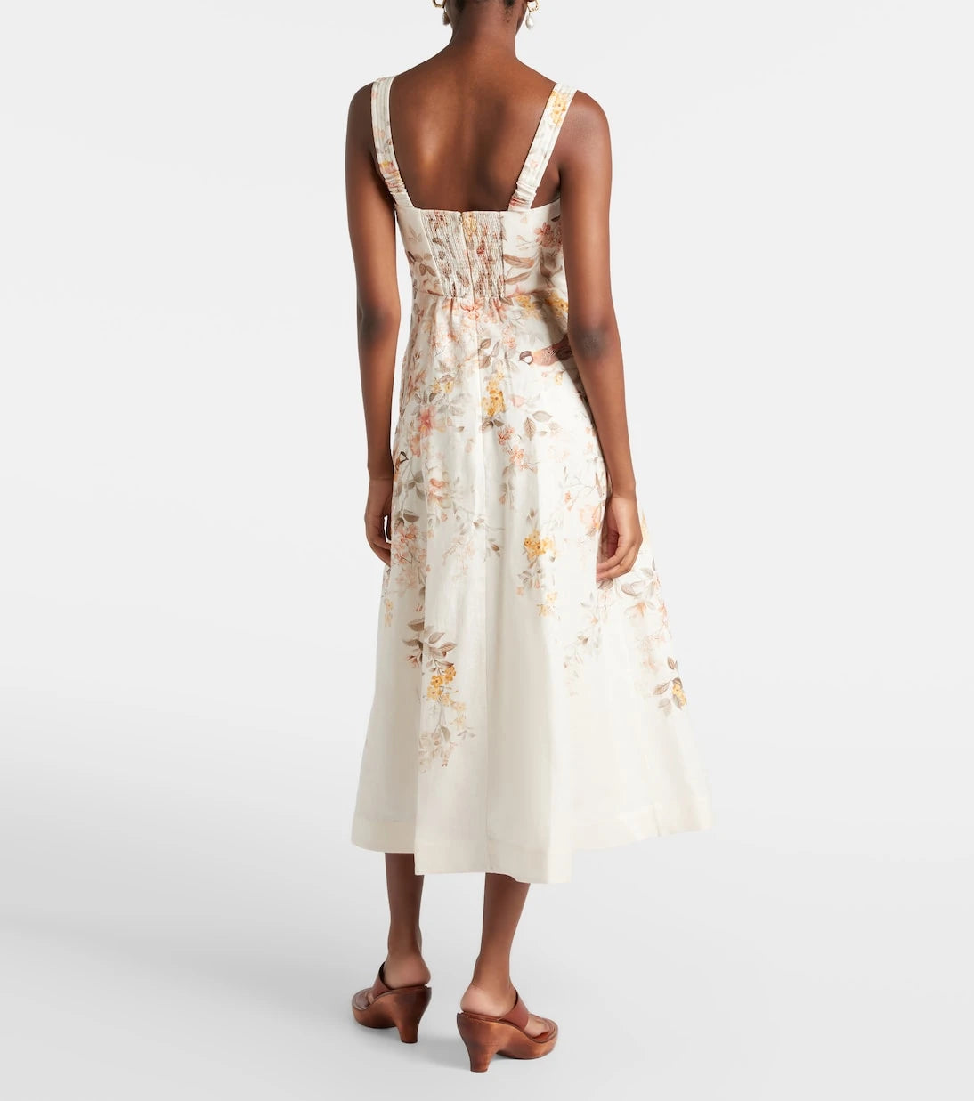 Zimmermann - Luna printed linen midi dress